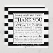 Weddenschap Plaatsingskaart plaatsen Hartelijk ber Bedankkaart (Voorkant / Achterkant)