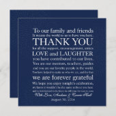 Weddenschap Plaatsingskaart plaatsen Hartelijk ber Bedankkaart (Voorkant / Achterkant)