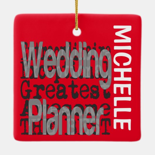 Weddenschap Planner Extraordinaire CUSTOM Keramisch Ornament (Achterkant)