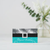 Weddenschap Planner Jewel Blue Silver Visitekaartje (Staand voorkant)
