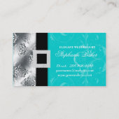 Weddenschap Planner Jewel Blue Silver Visitekaartje (Achterkant)