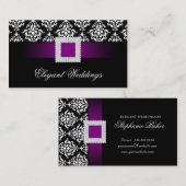 Weddenschap Planner Jewel Paars Black White Visitekaartje (Voorkant / Achterkant)