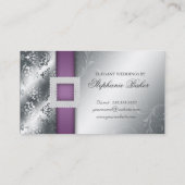 Weddenschap Planner Jewel Paars Silver V Visitekaartje (Achterkant)