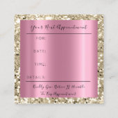 Weddenschap Planner Orchid Gold Glitter Dress Afsprakenkaartje (Achterkant)