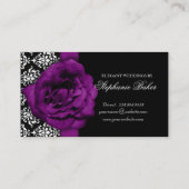 Weddenschap Planner Paars Roos Damask Visitekaartje (Achterkant)