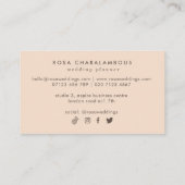 Weddenschap Planner Pampas Grass & Calligraphy Visitekaartje (Achterkant)