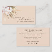 Weddenschap Planner Pampas Grass & Calligraphy Visitekaartje (Voorkant / Achterkant)