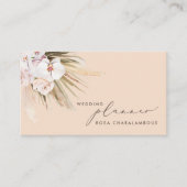 Weddenschap Planner Pampas Grass & Calligraphy Visitekaartje (Voorkant)