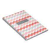 Weddenschap Planner Peach Grey Chevrons-laptop Notitieboek (Rechterzijde)