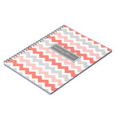 Weddenschap Planner Peach Grey Chevrons-laptop Notitieboek (Linkerzijde)