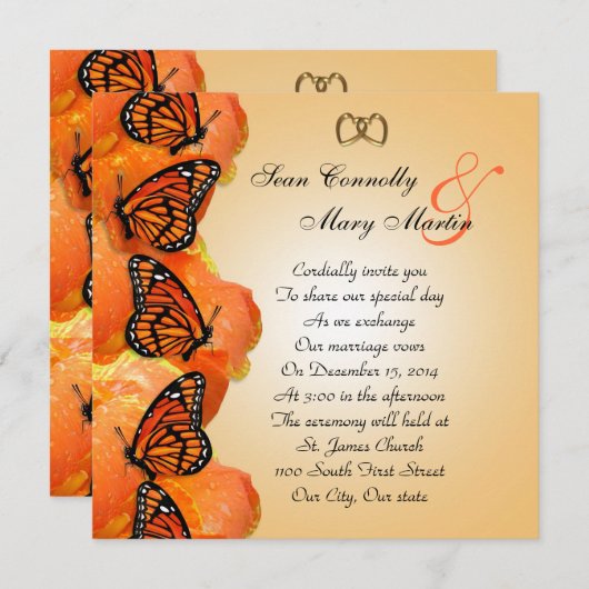 Weddenschap-plein voor de uitnodiging van het Mona (Voorkant / Achterkant)