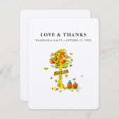 Weddenschap pomkins bedankkaart (Voorkant / Achterkant)