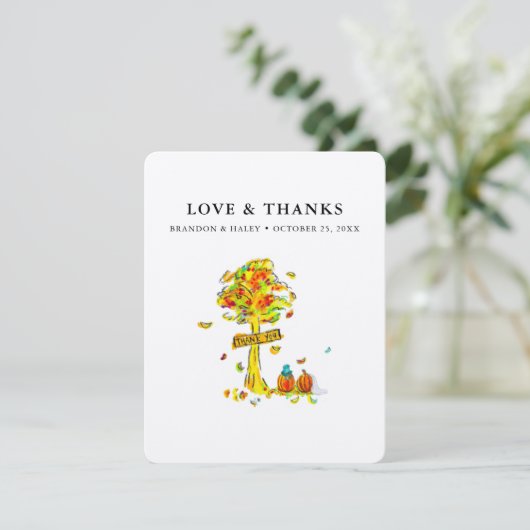 Weddenschap pomkins bedankkaart (Staand voorkant)