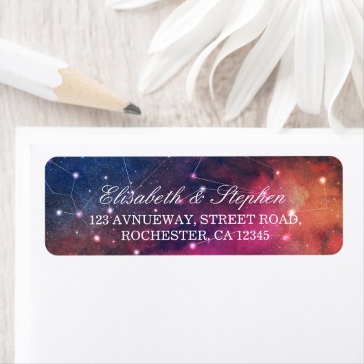 Weddenschap: Prachtige Star Nebula Constellatie Etiket (Insitu)