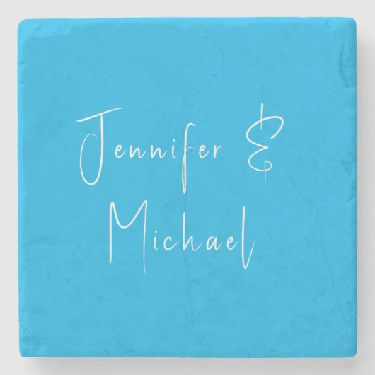 Weddenschap Professional Klassieke hemel blauw Stenen Onderzetter (Voorkant)