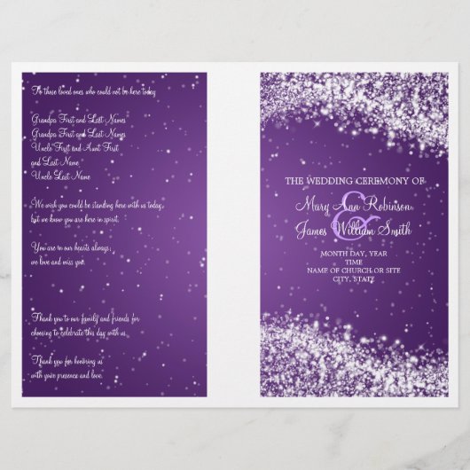 Weddenschap-programma Mousserende golf Paars (Voorkant)