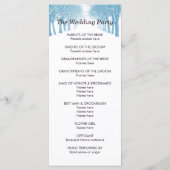 Weddenschap-programma Winter Trees Avenue Path Programmakaart (Achterkant)