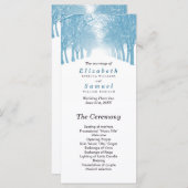 Weddenschap-programma Winter Trees Avenue Path Programmakaart (Voorkant / Achterkant)