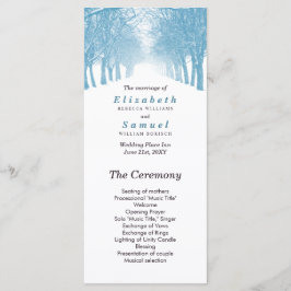 Weddenschap-programma Winter Trees Avenue Path Programmakaart