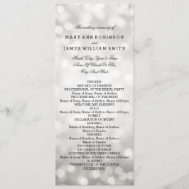 Weddenschap-programma Zilveren glitter-lichten Programmakaart