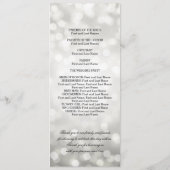 Weddenschap-programma Zilveren glitter-lichten Programmakaart (Achterkant)