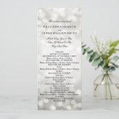 Weddenschap-programma Zilveren glitter-lichten Programmakaart (Staand voorkant)