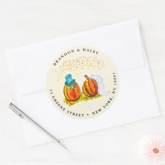 Weddenschap Pumpkins Return Address Label (Envelop)