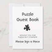 Weddenschap Puzzle Guest Book Sign (Voorkant)