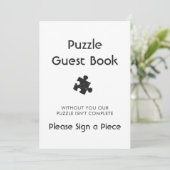 Weddenschap Puzzle Guest Book Sign (Staand voorkant)