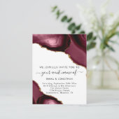 Weddenschap QR-code Burgundy Gold White (Staand voorkant)