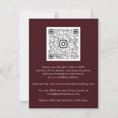 Weddenschap QR-code Burgundy Gold White (Achterkant)