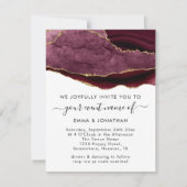 Weddenschap QR-code Burgundy Marsala Gold (Voorkant)