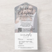 Weddenschap QR-code & foto All In One Uitnodiging (Binnen)