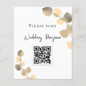 Weddenschap QR-code gouden eucalyptus Flyer (Voorkant)