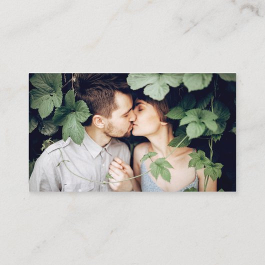 Weddenschap QR Foto Eucalyptus Green RSVP Informatiekaartje (Achterkant)