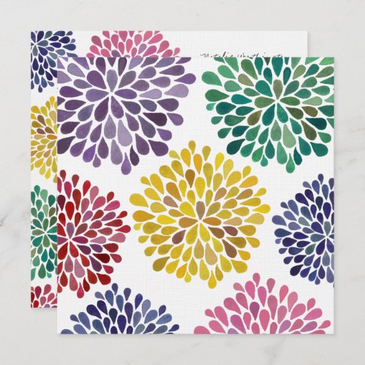 Weddenschap Rainbow Blossom Aangepaste uitnodiging (Voorkant / Achterkant)