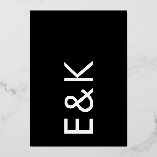 Weddenschap REAL GOLD Foil ultra modern Folie Uitnodiging (Achterkant)