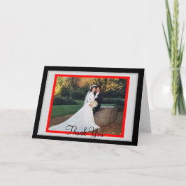 Weddenschap Red Black Foto Hartelijk dank Bedankkaart