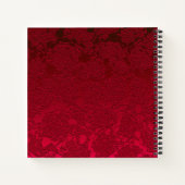 Weddenschap Red Gold Black Kerstwinter Monogram Notitieboek (Achterkant)