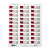 Weddenschap Red Heart Leaf Tree Return Etiket (Full Sheet)