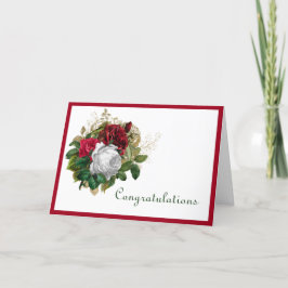 Weddenschap Red Roses-felicitaties Kaart