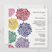 Weddenschap Regenboogbloesems Aangepaste uitnodigi Kaart (Achterkant)