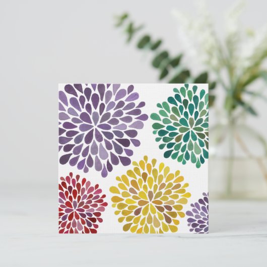 Weddenschap Regenboogbloesems Aangepaste uitnodigi Kaart (Staand voorkant)