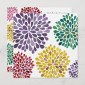 Weddenschap Regenboogbloesems Aangepaste uitnodigi Kaart (Voorkant / Achterkant)