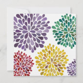 Weddenschap Regenboogbloesems Aangepaste uitnodigi Kaart (Voorkant)