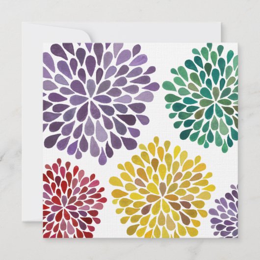 Weddenschap Regenboogbloesems Aangepaste uitnodigi Kaart (Voorkant)