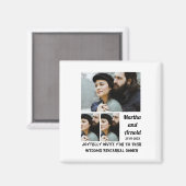 Weddenschap repetitie Aangepast 3 Foto collage Magneet (Voorkant / Achterkant)