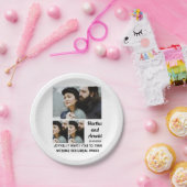 Weddenschap repetitie Aangepast 3 Foto collage Papieren Bordje (Feest)