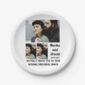 Weddenschap repetitie Aangepast 3 Foto collage Papieren Bordje (Voorkant)