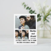 Weddenschap repetitie Aangepast 3 Foto collage Uitnodiging Briefkaart (Staand voorkant)